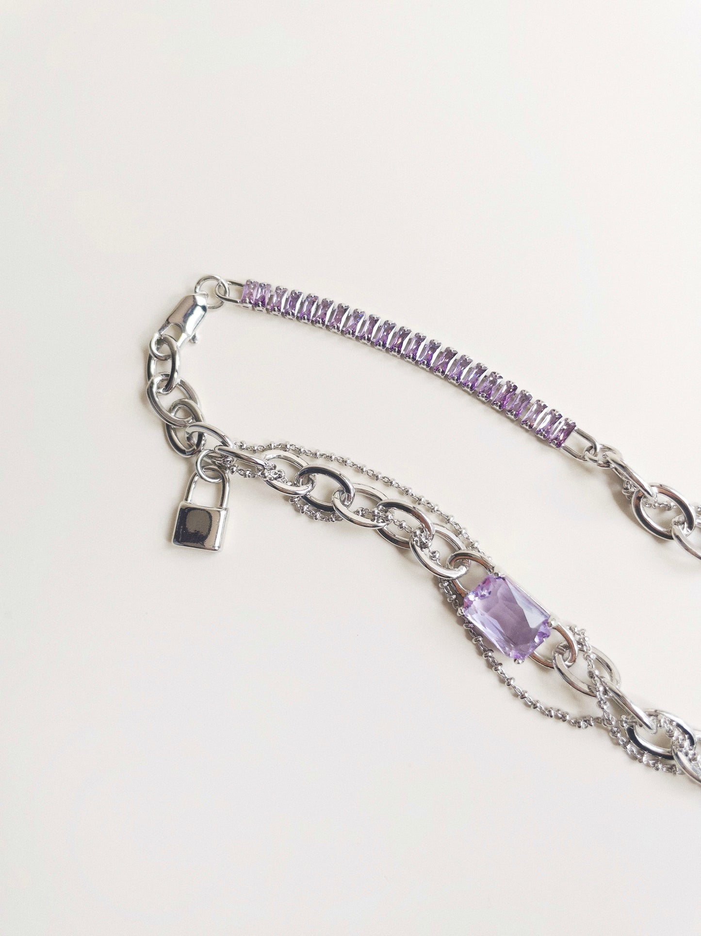 Purple Ice Chain Necklace