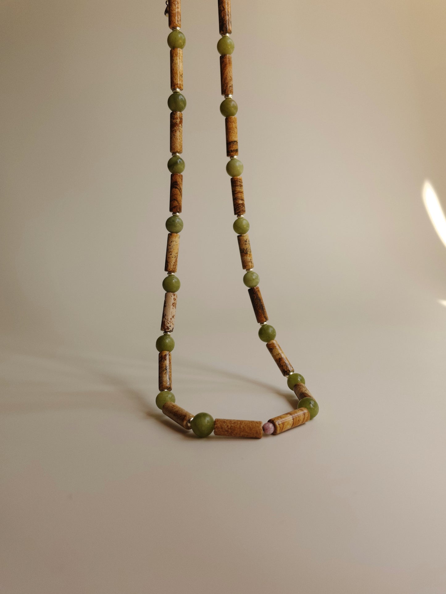 Peanut Butter and Pea Necklace