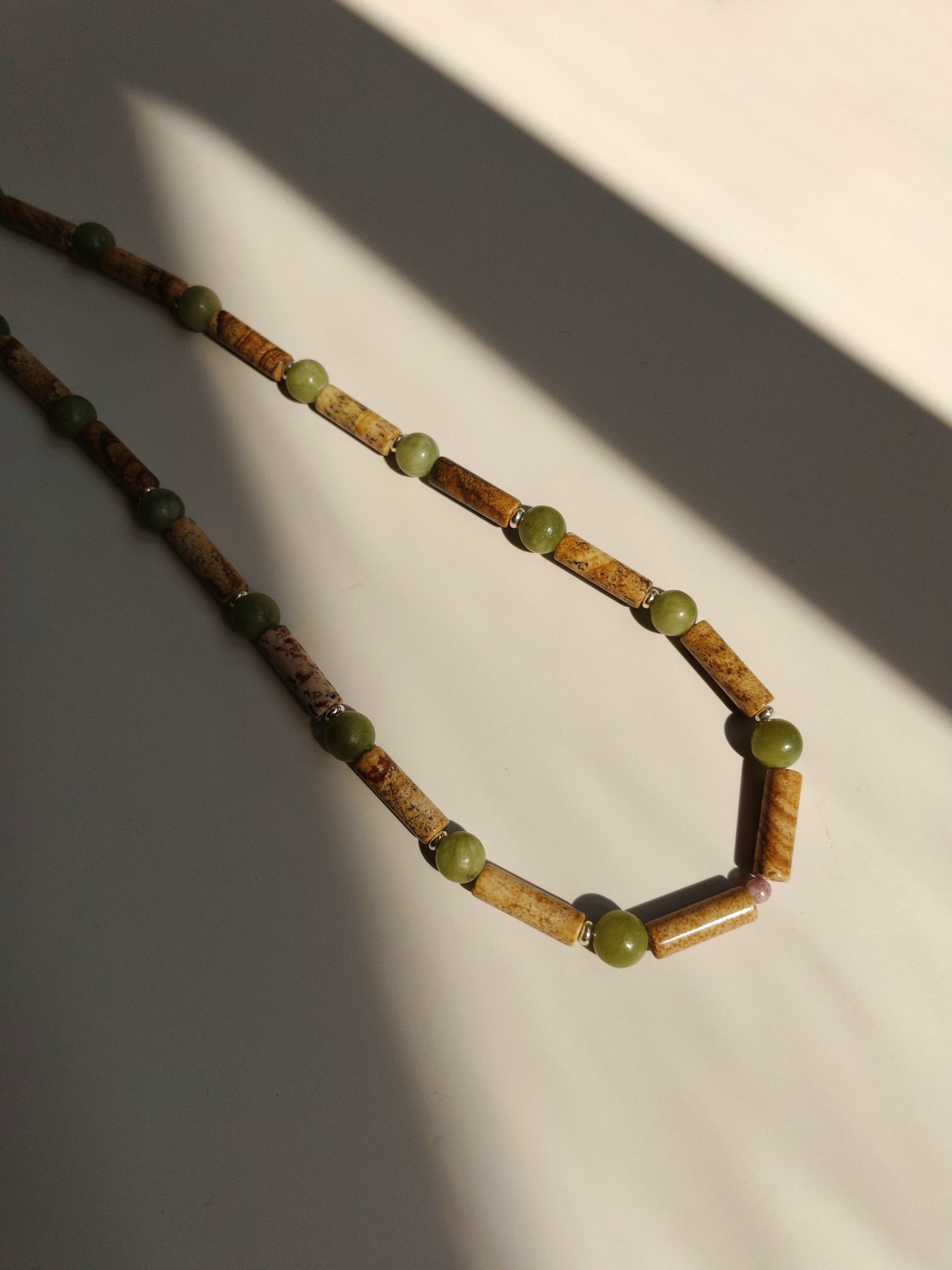 Peanut Butter and Pea Necklace