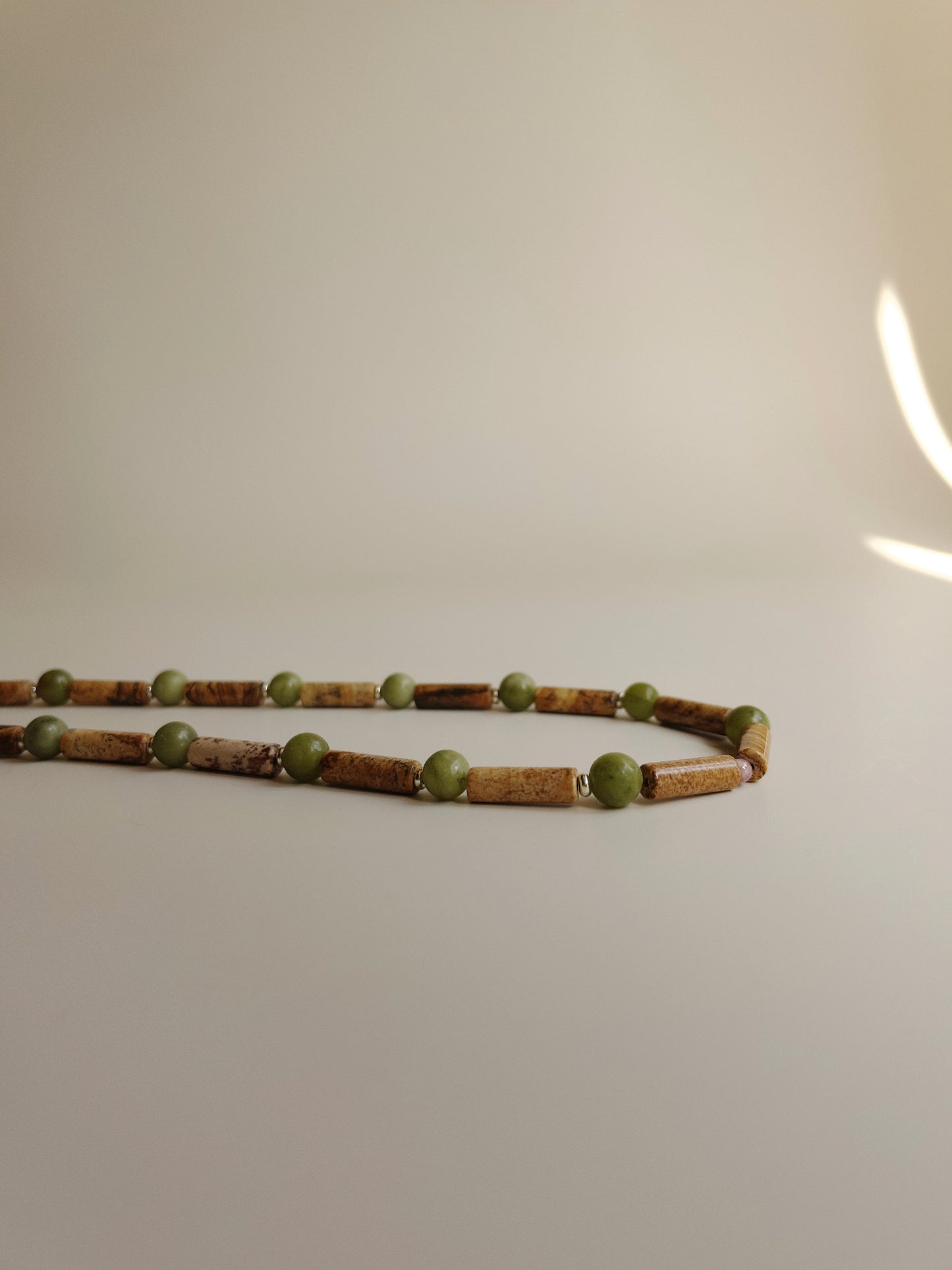 Peanut Butter and Pea Necklace